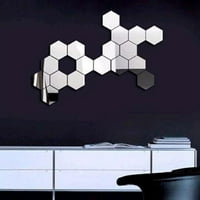 Šesterokutni akrilni ogledalo Mini zidne naljepnice pločice ukrasne geometrijske 3D umjetnoj umjetnoj