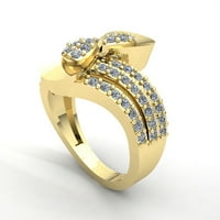 Originalna 0,75Carat okrugli rez Diamond Dame Bridal Fancy Accent Angažova za angažovanje prstenasto