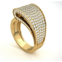 Sjajni rez 2ctw Clun Cut Diamond Prong ženska manjska traka svadbena godišnjica prstenasto, čvrsto 18K