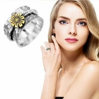 Loopsun prstenovi Daisy Odvajanje cvjetnih prstena Creative Priklopni rezbareni krilantemski prsten