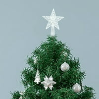 Pnellth Xmas Tree Topper plastični izdubljeni pjenušava festival zvijezde Stranka DIY Dekoracija Top Pentagram Božićni ukras Odmor