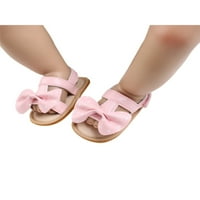 Jedno otvaranje dječjih djevojaka PU kožne sandale točkice Bowknot Princess haljina cipele Neklizaju