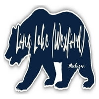 Dugo jezero Michigan Suvenir 3x frižider magnetni medvjed dizajn