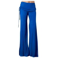 Ženske hlače Labavi visoki struk Wide noga hlače Vježbajte gamaše casual pantalone Yoga teretane flare