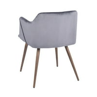 Velvet Tapacirana blagovaonica, moderna stolica za slobodno vrijeme s baršunastim zaslona i metalnim