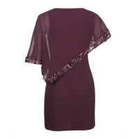 Dress dsaierl Plus Veličina za žene Party Hladno rame za prekrivanje Asimetričnih šifonske haljine bez