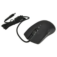 Gaming Wired Mouse, Crna RGB pozadinsko osvjetljenje 6400DPI Žičani miš ergonomski dizajn DPI nivoi