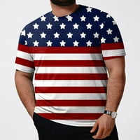 Majice za majice prodavatelja za muškarce za muškarce, muške američke zastave Dnevne majice kratkih