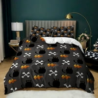 Veličina Halloween Postavite pauk web, posteljina od bundeve Komformer set trik ili tretirajte set kreveta