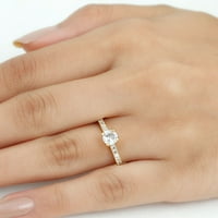CT Moissite zaručni prsten za žene, minimalni moissitni prsten u zlatu, 14k žuto zlato, SAD 12.50