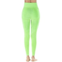 Odobrenje modne žene hip bešavne točke velike brzine struka suhe hlače fitness joga hlače zeleno m