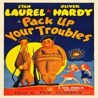 Spakirajte svoje nevolje s lijeve strane: Stan Laurel Oliver Hardy on 4040S poster Art 1932. Movie Poster