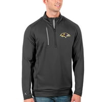 Muški antiguarni ugljen srebrni Baltimore Ravens Big & visoka generacija četvrt-zip pulover jakna