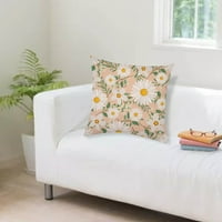 Krajnji dekoracije Halloween Chrysanthemum Print Farmhouse Jastuk navlake cvjetni sivi i bijeli kauč