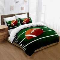 -Dake American Fudbal Duvet Cover Set 3D Sportski ragbi prekrivač za muškarce Tinejdžeri Dječji dječji krevetići posteljine sa odgovarajućim jastučićima