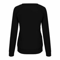 Žene Dan zahvalnosti Grafički print smiješan puretinska majica Dan zahvalnosti Tee The Thendsviving Okrugli džemper od labavog bluza Sweathirt Black XL