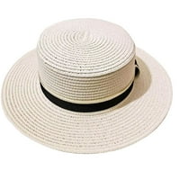 Ženska ravna šešir Ležerne prilike slame šešira ženski šešir za sunčanje na otvorenom sunčani šešir