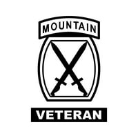 10. planinski divizija Veteran naljepnica naljepnica Die Rez - samoljepljivi vinil - Vremenska zaštitna