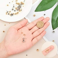 Veličine Loose perle boje okrugle perlice okrugle razdjelne perle od nehrđajućeg čelika Loove perle