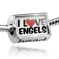 Bead I Love Engels Charm odgovara svim evropskim narukvicama