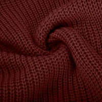 Vivianyo HD džemperi za žene Clearence Plus Veličina modne žene casual v-izrez dugi rukav jesenski džemper
