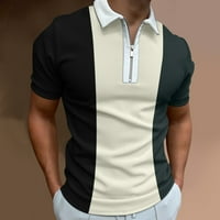 Muška košulja muške ležerne ljetne boje u boji za bluzu za bluzu za ispis skrenite kratkim rukavima