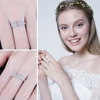 Nakit za žene Prstenje Ženski prsten - elegantan luk prsten sa mikro umetnim draguljnim prstenom Slatki