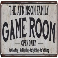 Atkinson Family Game Soba Metalni znak 106180042892