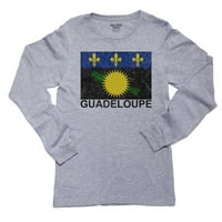 Guadeloupe zastava - specijalna majica s dugim rukavima od vintage izdanka