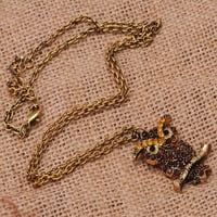 Alilang Smokey narandžasta žuta Topaz kristalna kristalna kristalna kristana ogrlica od sove