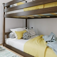 MA & LILY Twin preko dvostrukim krevetom na kat za djecu, kreveti na kat sa malim drvenim krevetima