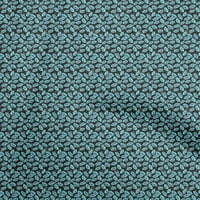 Onuone pamuk poplin tirkizna plava tkanina apstraktna cvjetna šivaća tkanina od dvorišta otisnuta DIY