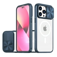 Očistite magnetni futrov za iPhone sa zaštitnim poklopcem za sočiva fotoaparata, hibridni akrilni mekani