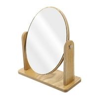 Ogledalo od drveta za drvene tablete Creative okretno ogledalo Žene od vanity ogledalo