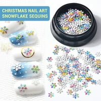 Ultra tanki nail božićni ukras Snježne pahulje Šareni šljokica umjetnost snježna pahuljica