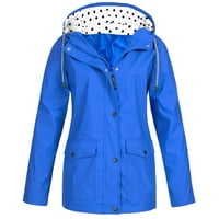 Wyongtao Vodootporna kišna jakna za žene, plus veličine Žene Vodootporne kišne jakne Hood Witherbreaker