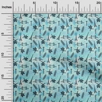 Onuone pamučna kambrska tirkizna plava tkanina putni šivaći materijal za ispis tkanine sa dvorištem