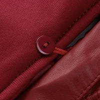 Kožne jakne za žene Ženska tanka kožna postolja Zip motocikl odijelo za kabl jakna crvena 5xl