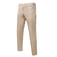 B91XZ muški znoj pantalone Mens SIM Fitting sjajne kožne pantaloneTrendy Solid Color performanse odjeća