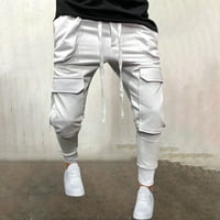 CLLios muške teretne hlače opuštene FIT multi džepove hlače na otvorenom taktičke hlače klasične putne