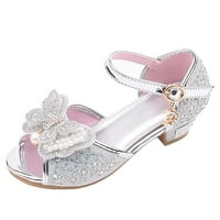HOKSML Girls Sandale Dječje cipele Djevojke Ribarska usta Pearl Rhinestone Crystal Princess Cipele Dance