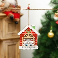 PMEDAE božićni ukrasi Božićna blistavu drvenu kuću Božićna dekoracija stabla