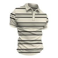 Hanas muške ljetne košulje, kratki rukav V izrez, suhe fit lagane golf majice, modna kontrasta boja