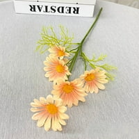 Yannee Artificial Silk lažna mala svježa crinkla Daisy Chamomile Cvijeće Bouquequet Wedding Party Home