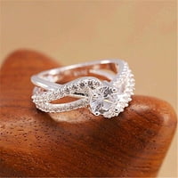 Angažman ljubavni prstenovi vjenčani opsezi za žene modni rainestone utrošeni šuplji prsten nakit-ruža