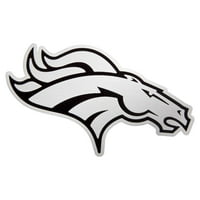 Muška antigua Heather Siva Denver Broncos Metalik logotip pobjeda punog zip hoodie