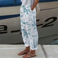 Župe turističke ženske pantalone čišćenje ženskih ležernih cvjetnih otisnutih struka dugačke hlače sa