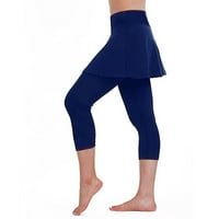 Lowrofile joga hlače Ležerne suknje gamaše teniski sportovi obrezani Culots Navy XL