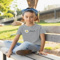 Daisy ručna izvučena blagoslovljena teksta majica Juniors -image by shutterstock, srednje