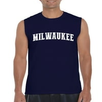Arti - Muška grafička majica bez rukava, do muškaraca veličine 3xl - Wisconsin